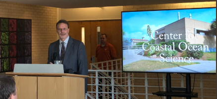 Deputy Assistant Secretary Dennis Alvord announces EDA grant to UT-Austin, in Port Aransas, TX